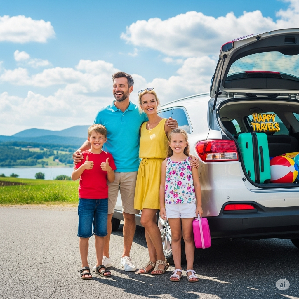Happy family travel with Malaysia Rent A Car